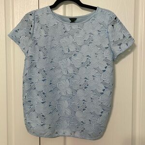 Ann Taylor Blue Floral Blouse in Size XS